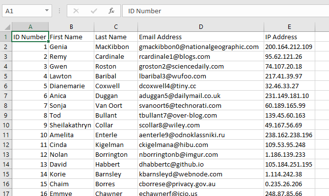Two Excel columns before merging