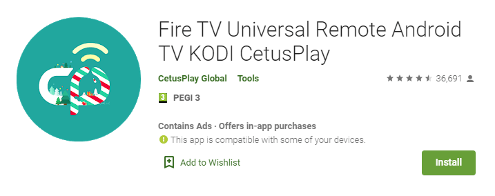 Снимок экрана Smart TV через приложение CetusPlay