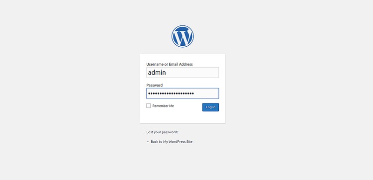 Страница входа WordPress