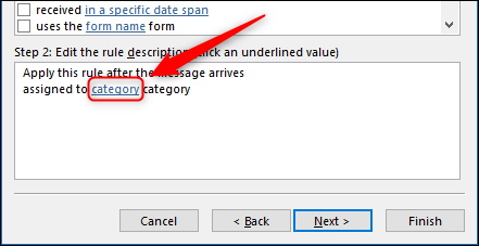 Выбор категории в «Color Categories»