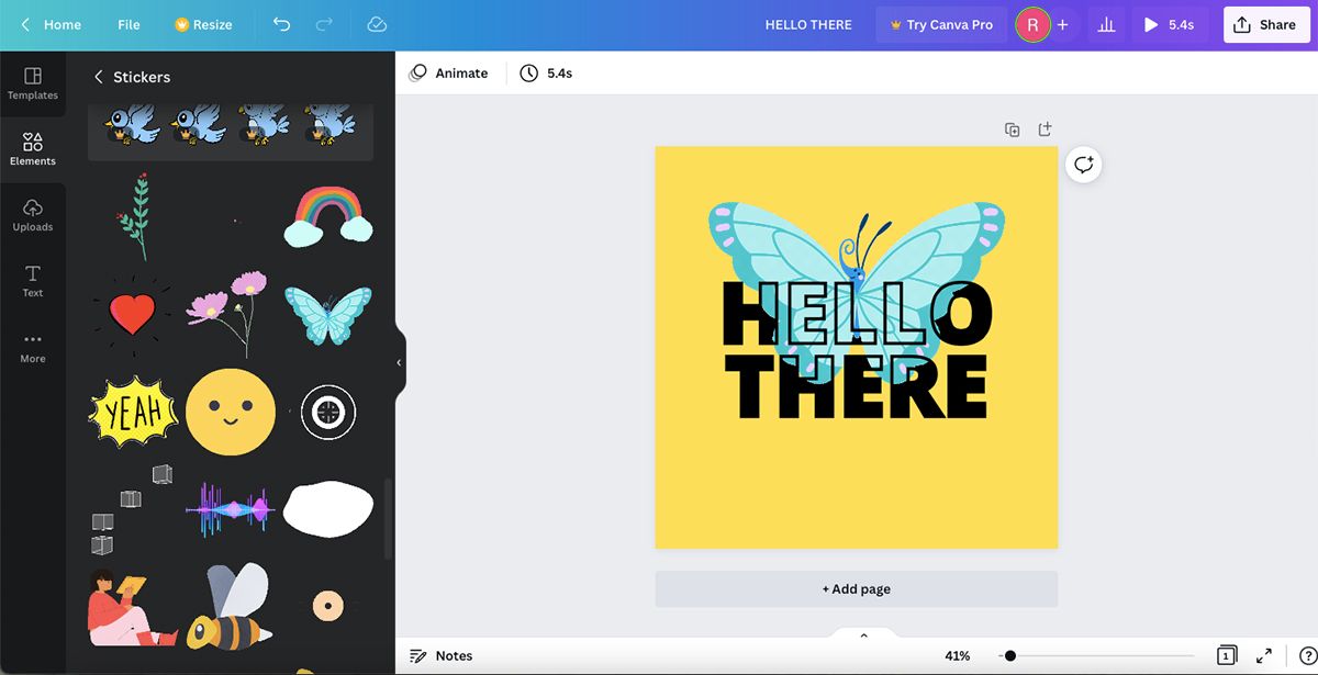 Пример итоговой маски с крыльями бабочки, видимыми внутри букв.