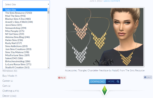 Каталог The Sims 4 Downloads — аксессуары, инструменты и поисковик аналогов