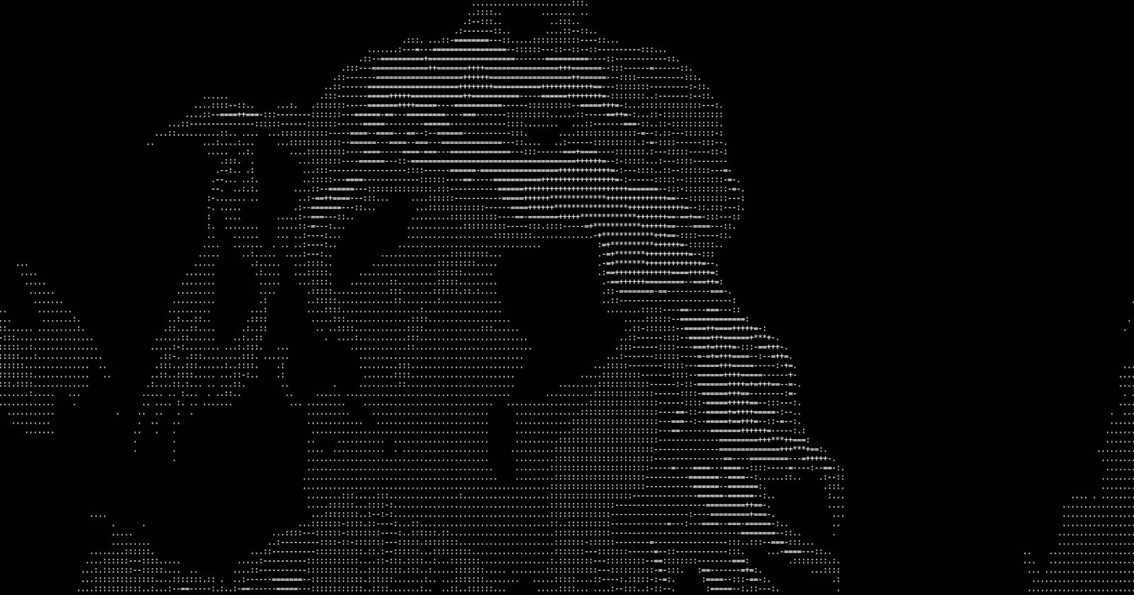 собака в виде ASCII-арта