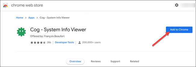 Значок приложения Cog в Chrome Web Store