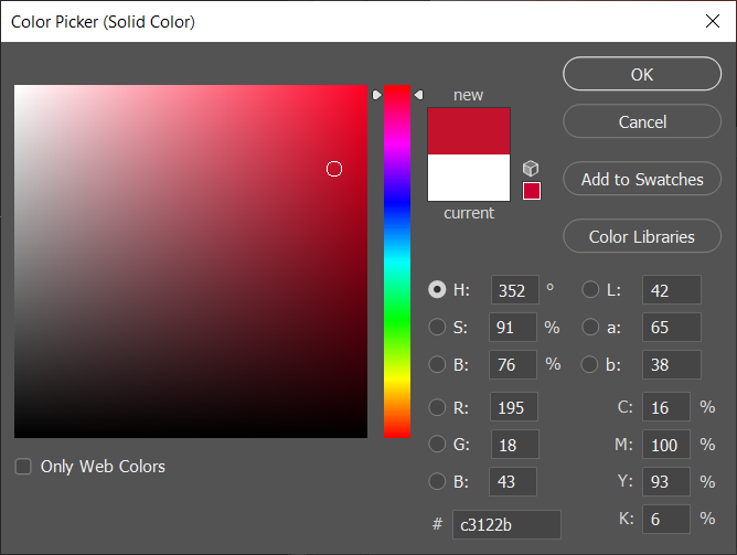 Выбор цвета для рамки