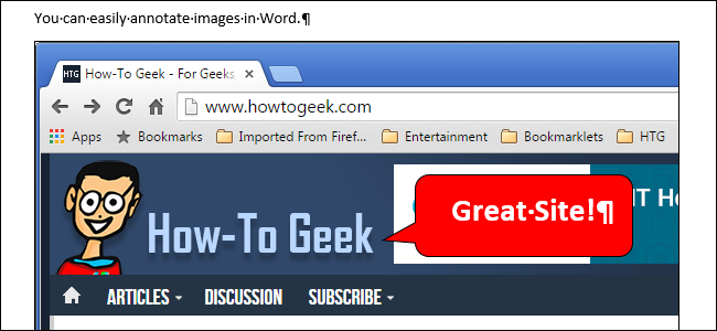 Аннотации на изображениях в Word: пошагово
