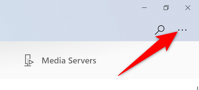Нажмите три точки в правом верхнем углу приложения «Фильмы и ТВ»
