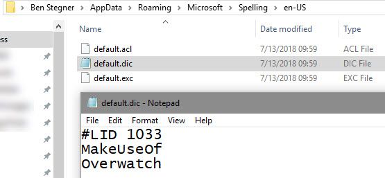 Редактирование словаря проверки орфографии в Windows