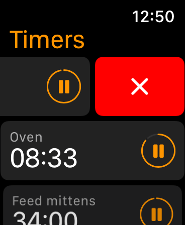 Удаление запущенного таймера в watchOS 8