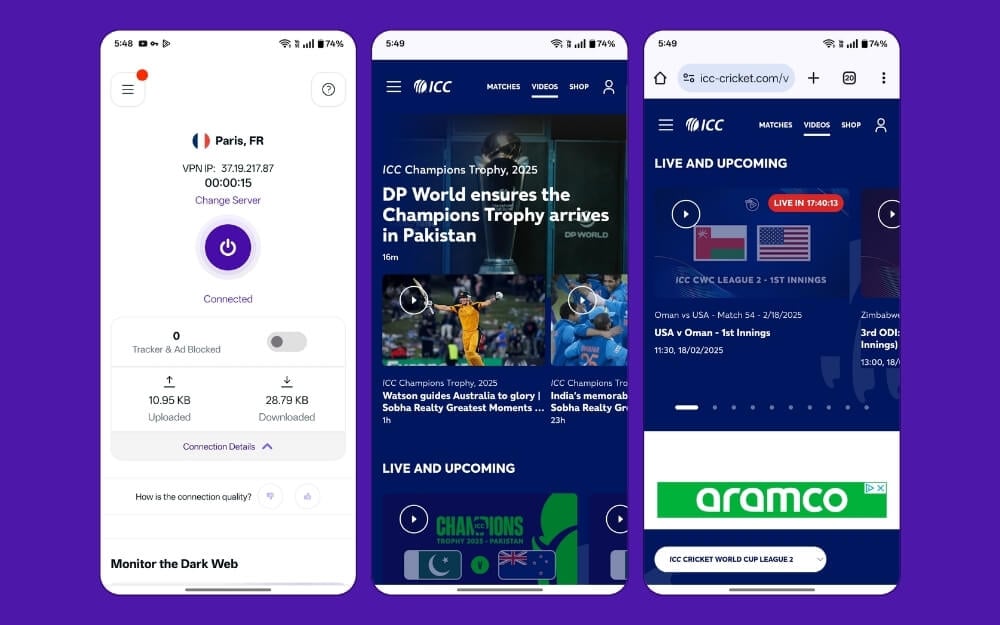 Используйте PureVPN для трансляции ICC Champions Trophy 2025 бесплатно