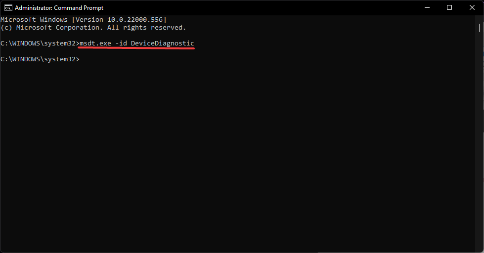 Type the follow and hit enter.
