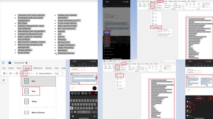 Два столбца в Microsoft Word — инструкция
