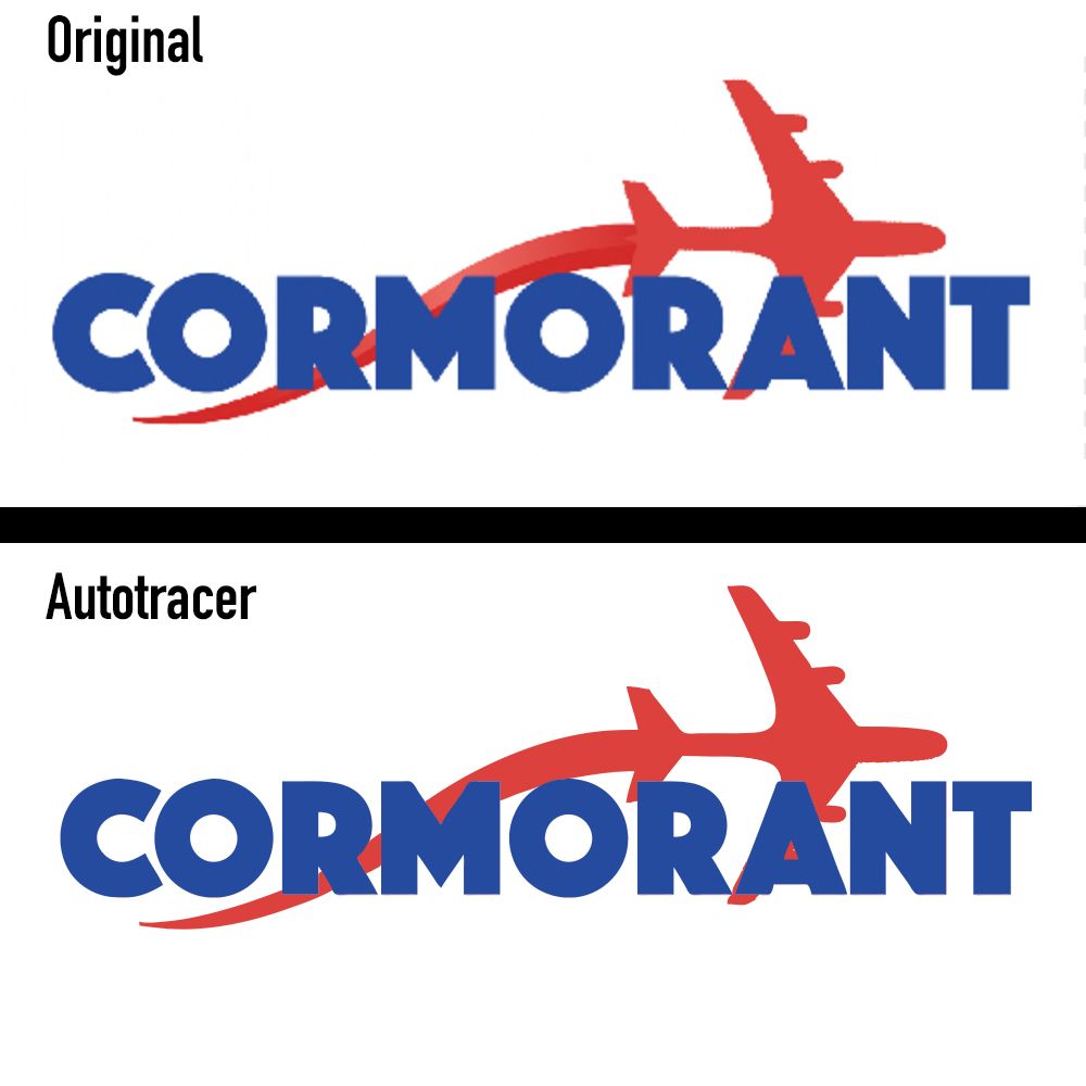 Результат векторизации в Autotracer: гладкие линии, опция прозрачности фона