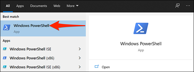 Запуск Windows PowerShell
