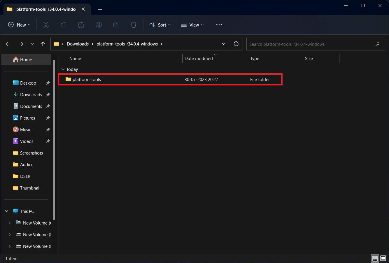 Содержимое папки platform-tools