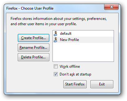 Предупреждение об удалении профиля и потерях данных