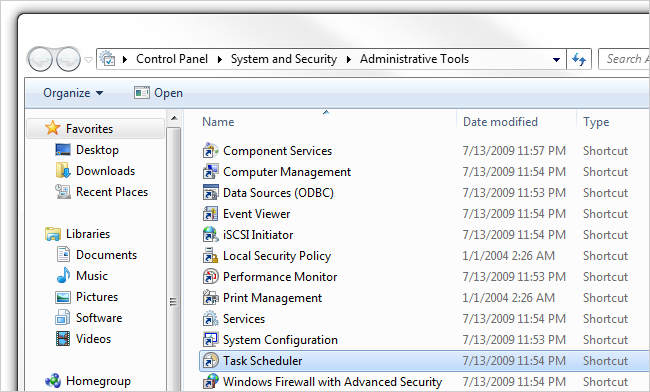Планировщик задач Windows