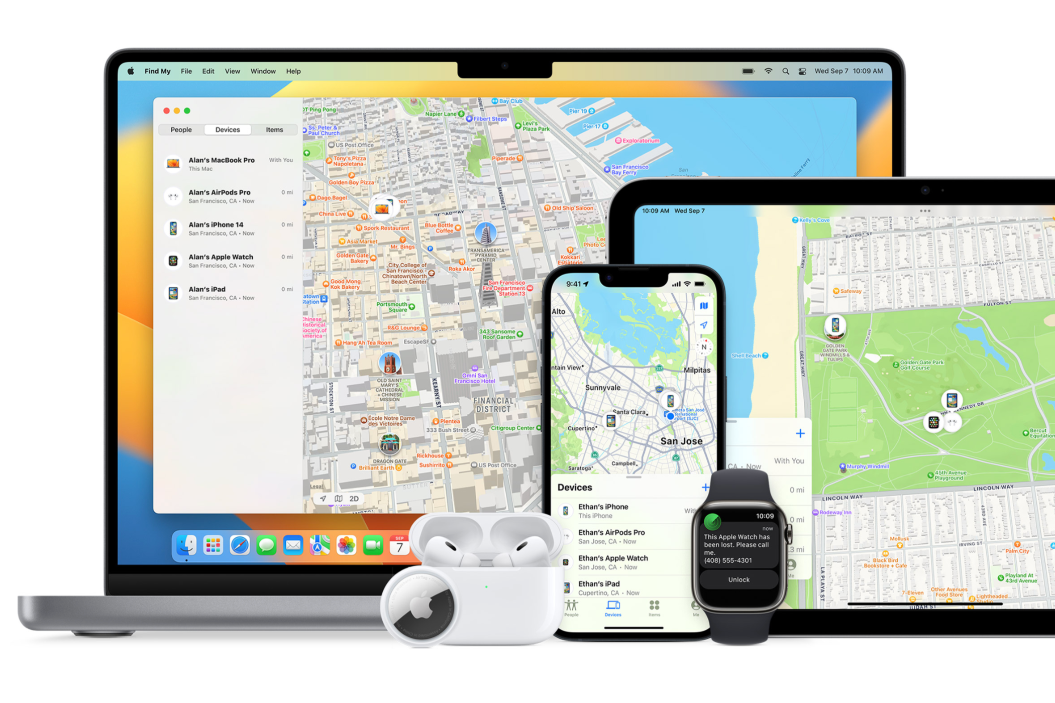 Сеть Find My Apple и связанные устройства