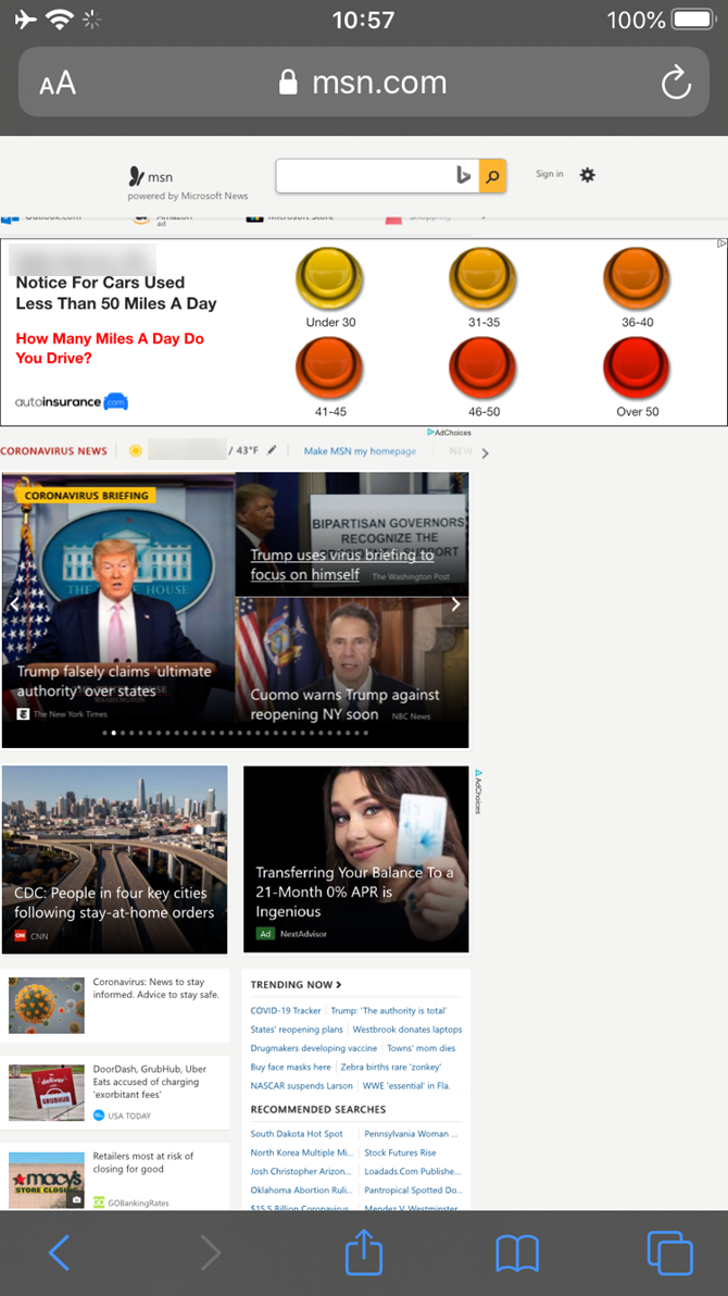 Десктопная версия в Safari на iPhone
