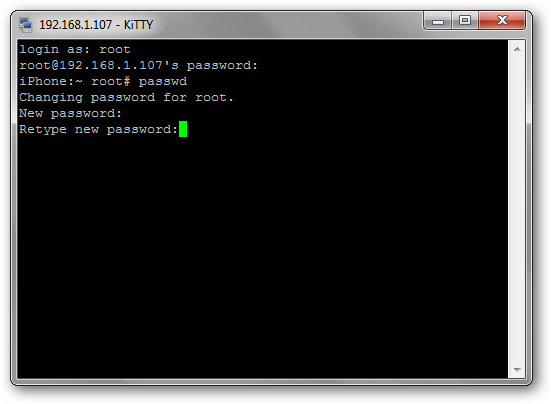 Cambio de contraseña por SSH