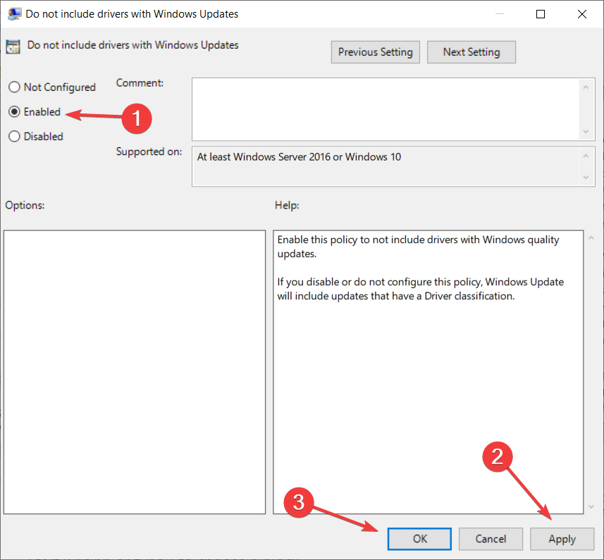 Применение политики отключения драйверов в обновлениях