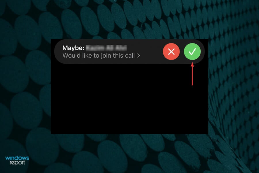 Хост одобряет запрос на вход в FaceTime