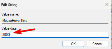 Установка MouseHoverTime в реестре