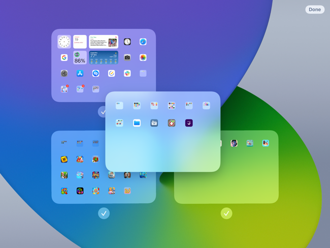 Перетаскивание экрана по сетке для изменения порядка