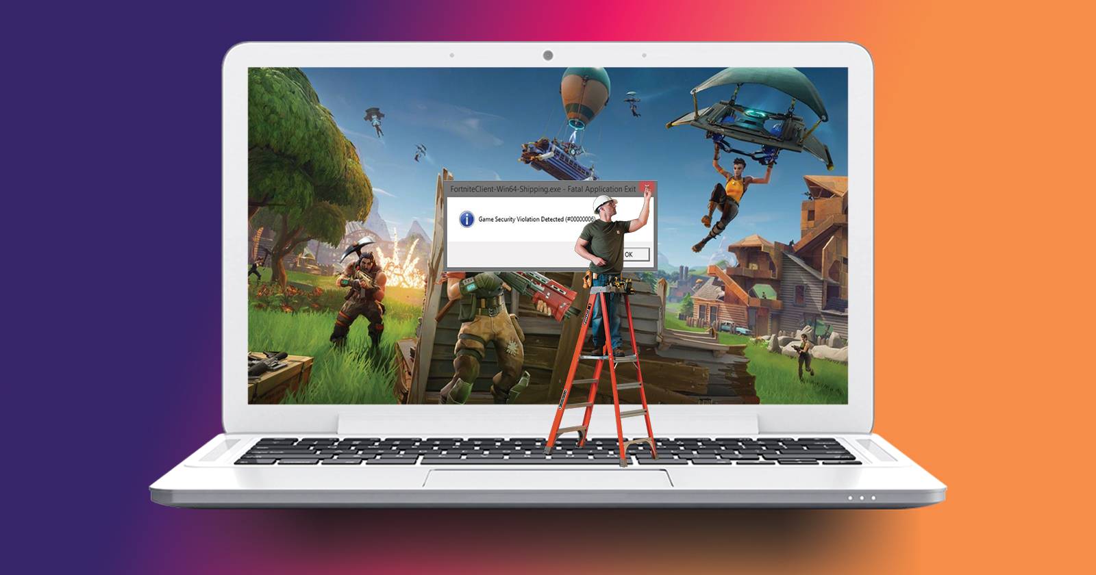 Окно ошибки 'game security violation detected' при запуске игры