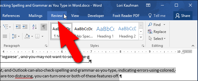 Выбрать Set Proofing Language в Review