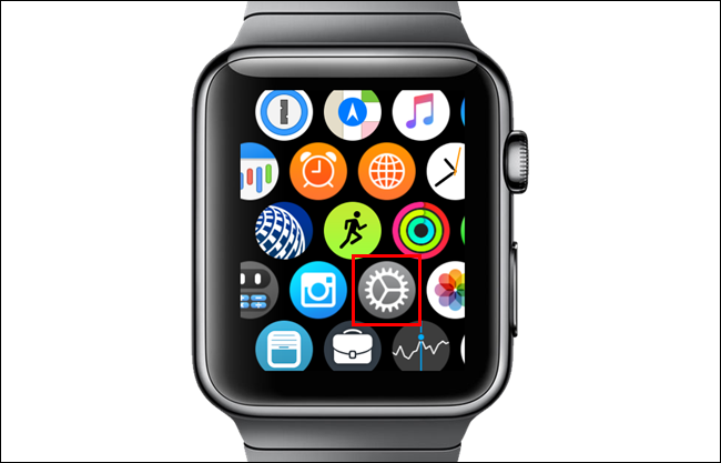 Значок приложения «Настройки» на Apple Watch
