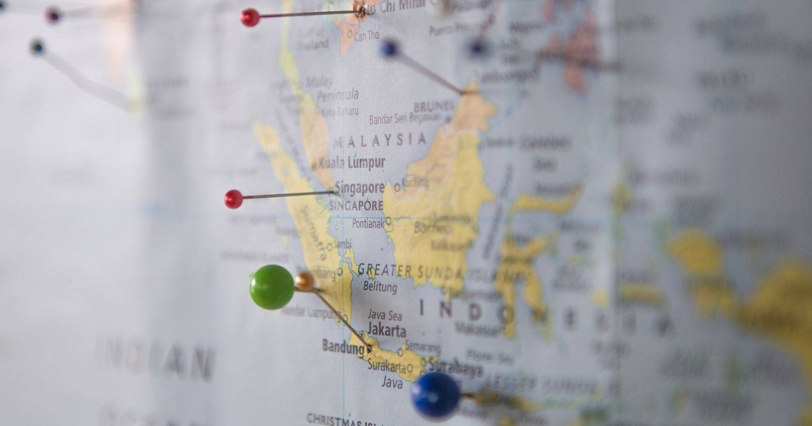 Разные маркеры, вставленные на карту