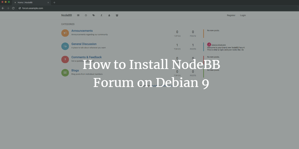 Как установить NodeBB на Debian 9