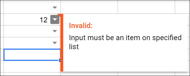 Всплывающая подсказка с объяснением ошибки