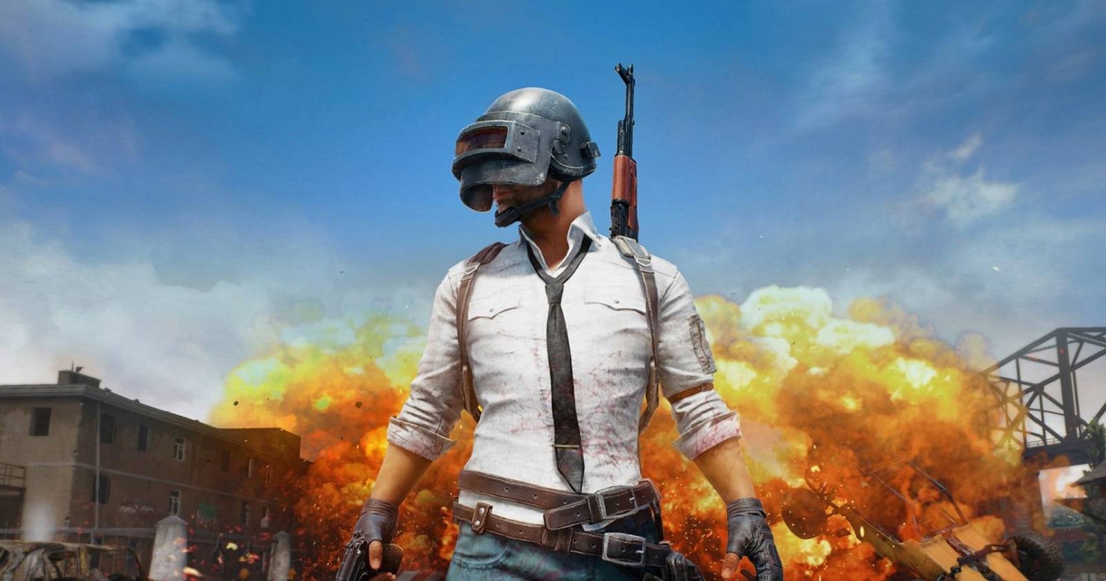 Артовая иллюстрация PUBG: персонаж с винтовкой