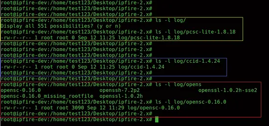 rootfiles en el directorio log
