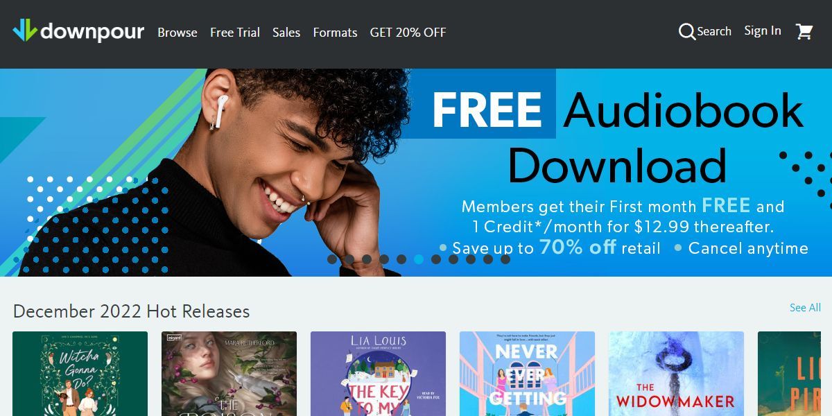 Главная страница Downpour