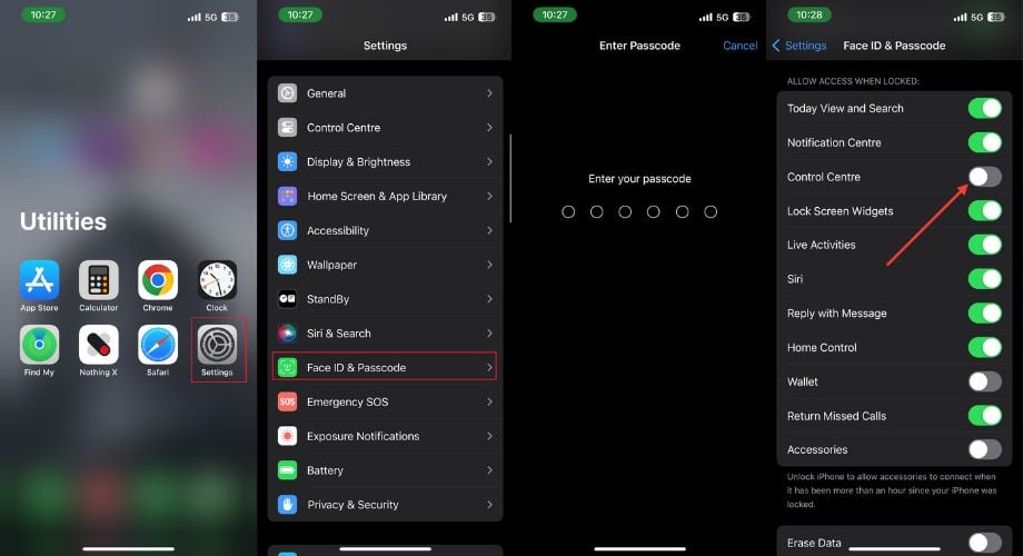 как убрать линию под значком батареи — настройки Face ID и код-пароль