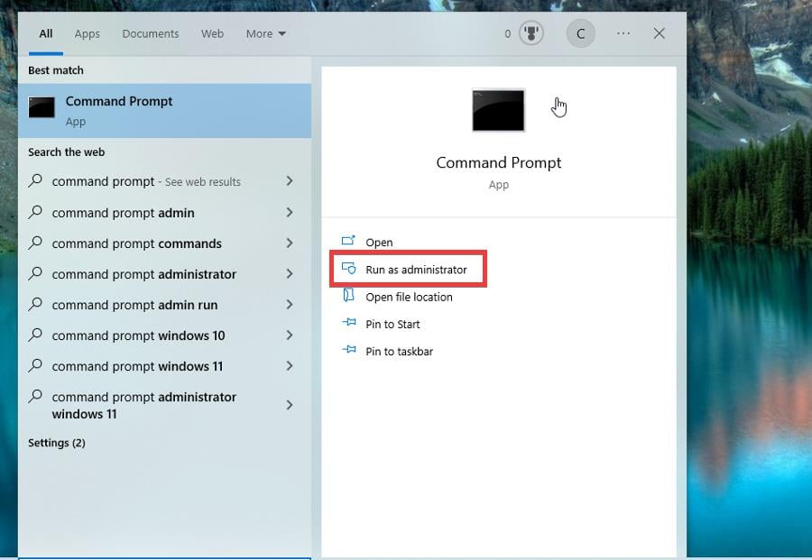 Запуск командной строки от администратора