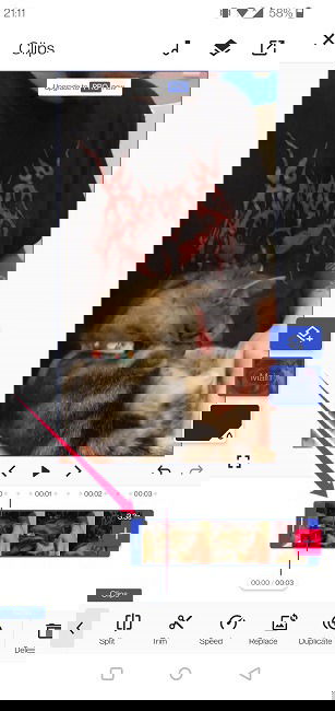 Обрезка видео в Funimate для мини клипа