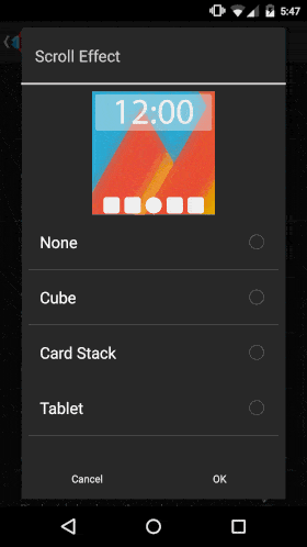 Выбор количества домашних экранов