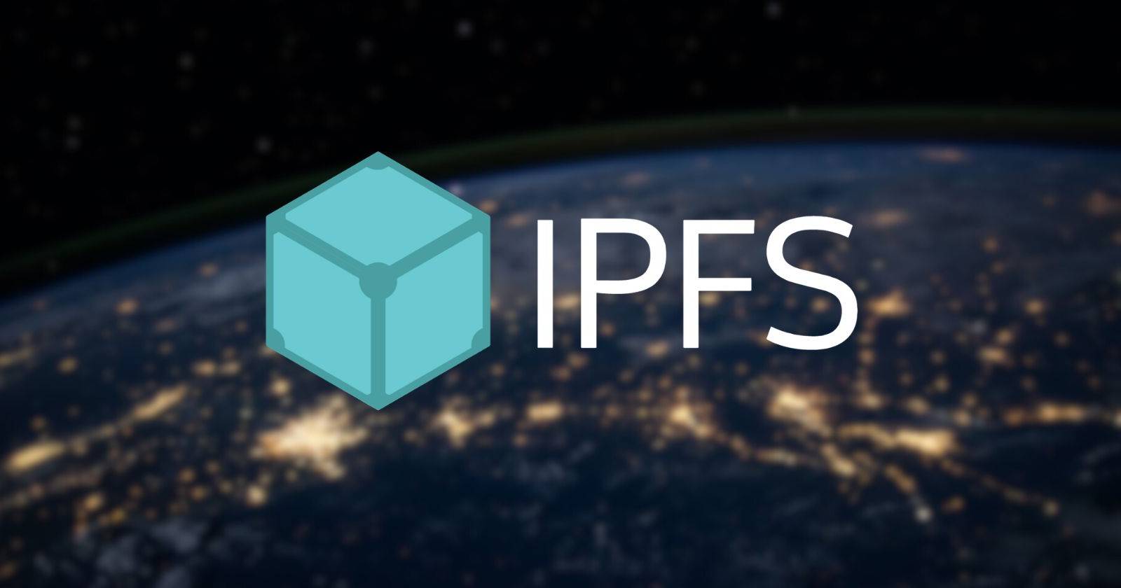 Логотип IPFS на фоне глобуса