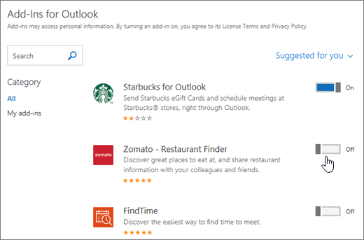 Add-ins Webex pour Outlook