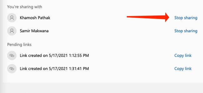 Нажмите Stop sharing, чтобы удалить участника из вашей подписки Microsoft 365 Family