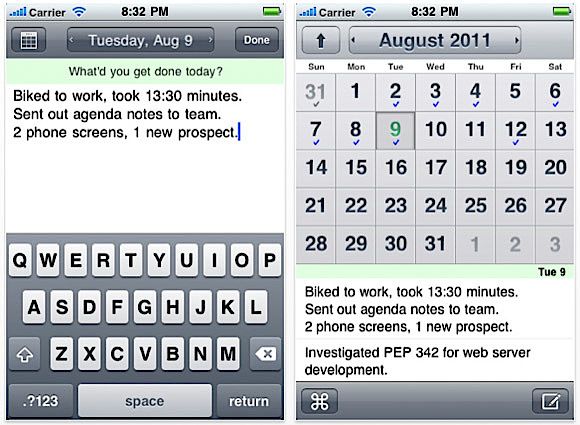 Экран iDoneThis