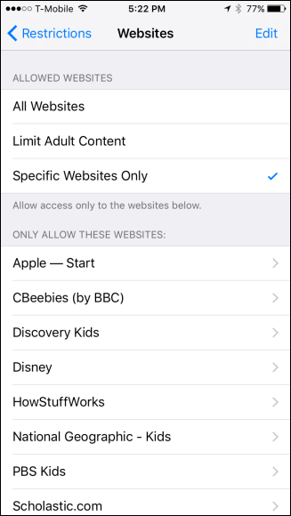 Настройка веб‑фильтра: взрослый контент, только разрешённые сайты или без фильтра