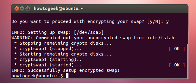 Примечание о несовместимости зашифрованного swap с гибернацией