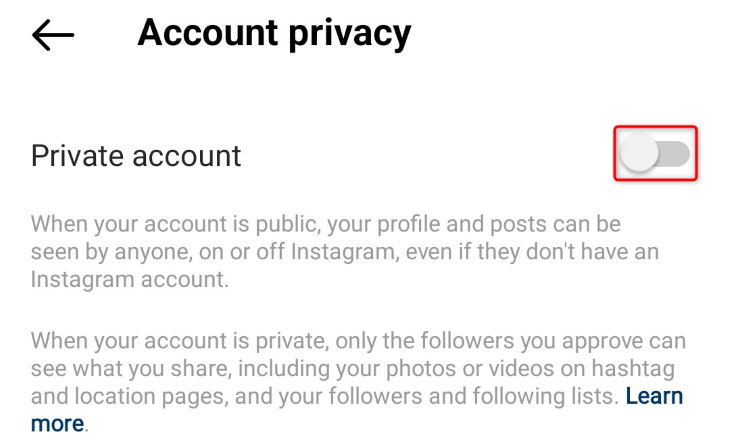 Включите опцию