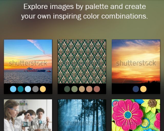 Пример работы Palette: поиск изображений по выбранной палитре цветов