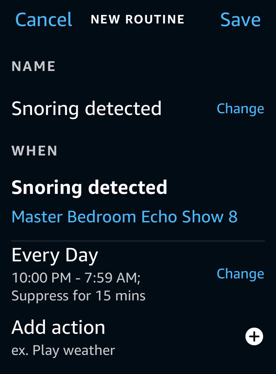 Выбор звука при создании рутины